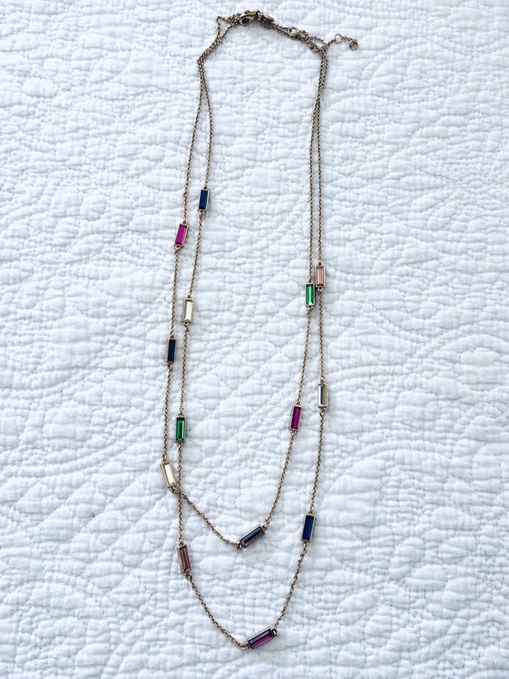 ❗️J. Crew Gold Multi-Color Beaded Layered Necklace MSRP $118!